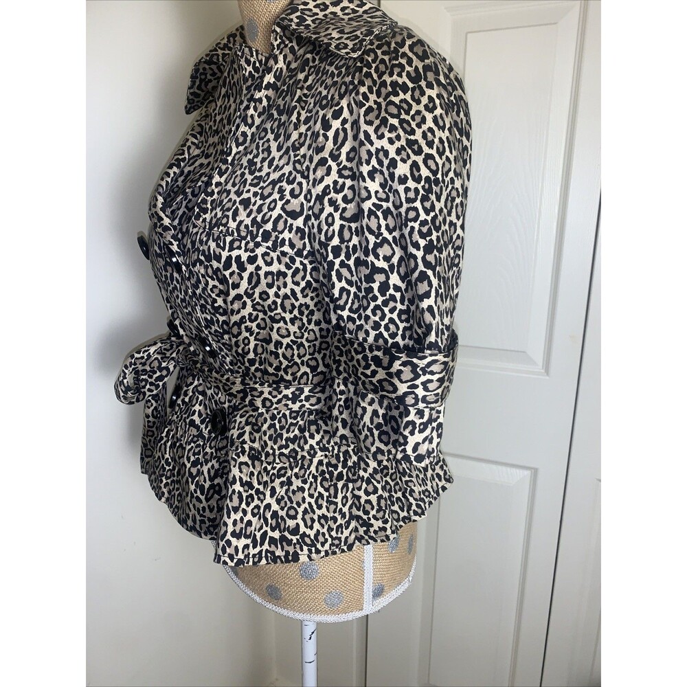Forever 21 VtG Peplum Blazer Jacket Y2K Small Leopard Mcbling Fitted Mob Wife - Picture 6 of 16